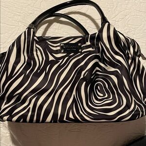 Kate Spade Black and White Swirl Satchel